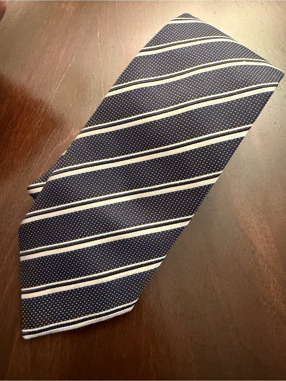 Hugo Boss Classic Navy Striped Men's Tie 3” wide